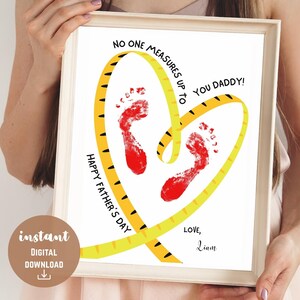 Impronta del piede per la festa del papà, regalo per la festa del papà, poesia per la festa del papà, impronta del piede, regalo per papà da parte di un bambino, download digitale, fai da te stampabile