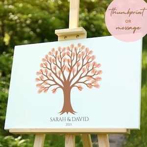 Wedding Guest Book Alternative Guest Book Wedding Framed Canvas, wedding Guestbook sign canvas, guest thumbprint message book wedding book