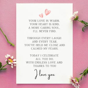 Mum Poem Card For Mothers Day, Love You Mum Mothers Day Card, Mother's Day Cards For Mum, Happy Mother's Day, Mothers Day Gift For Mum, Poem