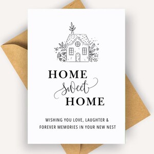 Carte simple bonne nouvelle maison, carte de félicitations pour nouvelle maison, cadeau pour nouvelle maison, cadeau de pendaison de crémaillère pour amis, carte personnalisée pour nouvelle maison