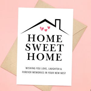 Carte simple bonne nouvelle maison, carte de félicitations pour nouvelle maison, cadeau pour nouvelle maison, cadeau de pendaison de crémaillère pour amis, carte personnalisée pour nouvelle maison
