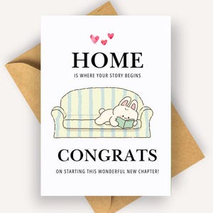 Carte simple bonne nouvelle maison, carte de félicitations pour nouvelle maison, cadeau pour nouvelle maison, cadeau de pendaison de crémaillère pour amis, carte personnalisée pour nouvelle maison