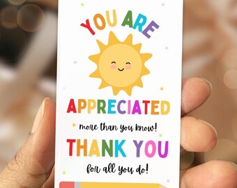 Thank you teacher gift tags printable, Teacher appreciation Tags, End of School Year Party favor tag, instant digital download, Teacher Tags