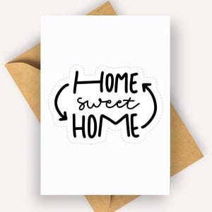 Carte simple bonne nouvelle maison, carte de félicitations pour nouvelle maison, cadeau pour nouvelle maison, cadeau de pendaison de crémaillère pour amis, carte personnalisée pour nouvelle maison