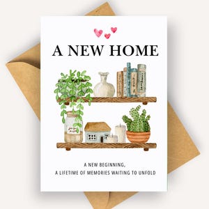 Carte simple bonne nouvelle maison, carte de félicitations pour nouvelle maison, cadeau pour nouvelle maison, cadeau de pendaison de crémaillère pour amis, carte personnalisée pour nouvelle maison