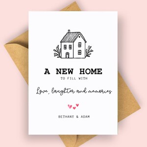 Carte pour maison neuve, Cadeau de pendaison de crémaillère, Cadeau personnalisé pour nouvelle maison, Carte première maison, Cadeau pour la maison, Cadeau personnalisé pour maison neuve pour amis