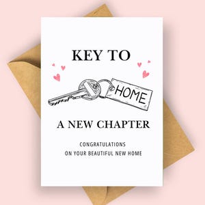 Carte simple bonne nouvelle maison, carte de félicitations pour nouvelle maison, cadeau pour nouvelle maison, cadeau de pendaison de crémaillère pour amis, carte personnalisée pour nouvelle maison