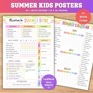 Summer Planner Kids Summer Printable Summer School Planner Summer Kids Weekly Routine Summer Kids Printable Summer Weekly Schedule Kids
