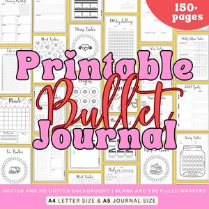 Ultimate journal bundle 2025 Premade journal pages printable Yearly trackers Bujo printable Digital journal Monthly trackers Bullet journal
