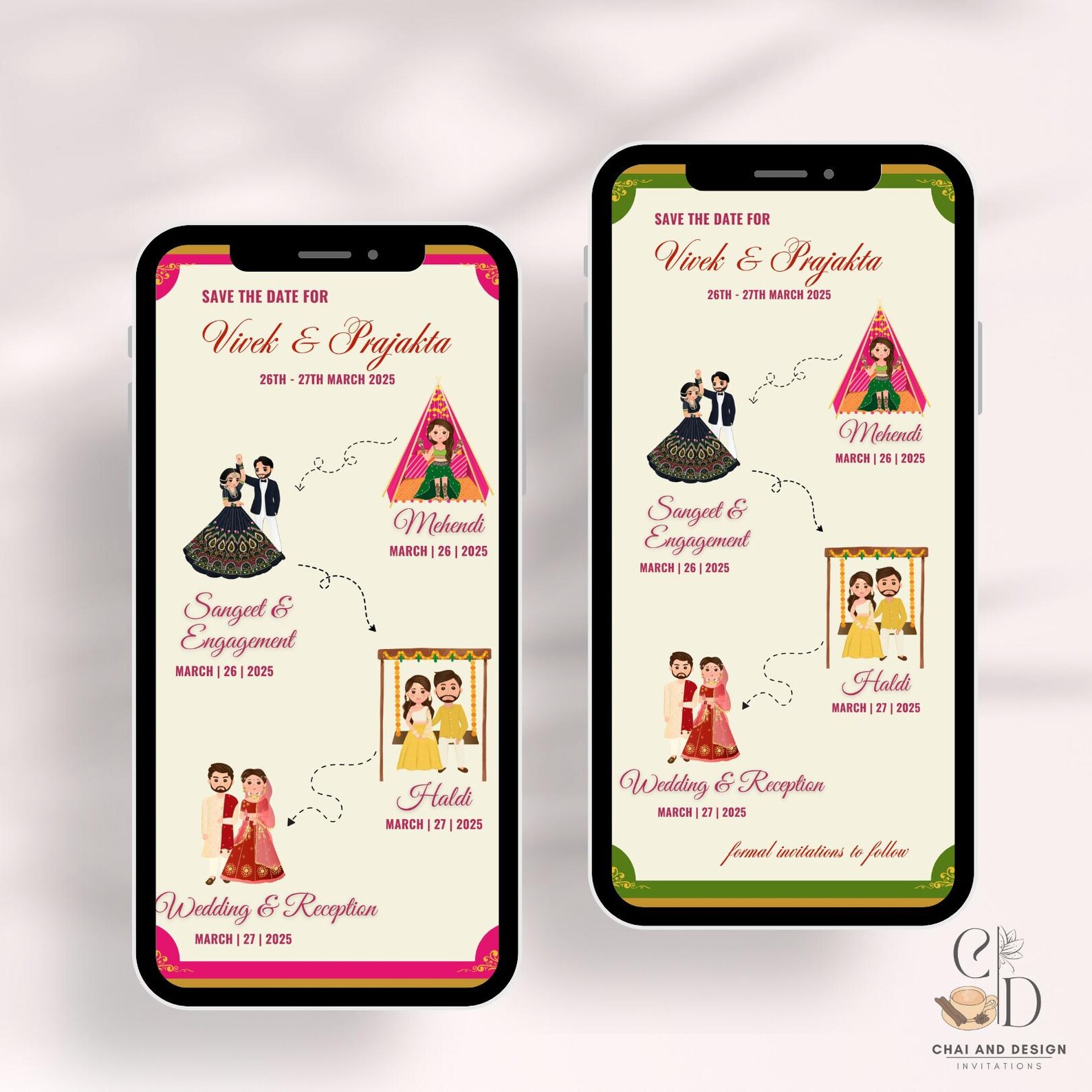Animated Indian Wedding Template Save the Date Video Invite, Indian ...