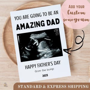Carte de fête des pères sonogramme personnalisée pour futur papa, carte de fête des pères heureuse de bump pour les nouveaux papas, cadeau de fête des pères pour mari qui attend papa