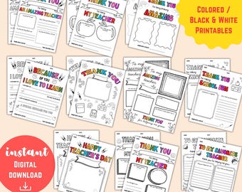 Teacher Appreciation Printable Personalized Teacher Gift Thank You Teacher Gifts Letter Template Instant Printable Download End of Year Gift