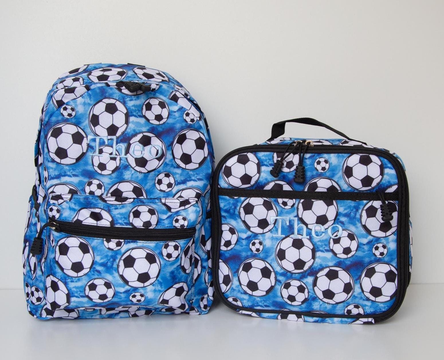 *HOST PICK!* FC Embroidered Full Size Backpack Embroidered Football Kids Personalised Name Backpack & Lunch  main image 3