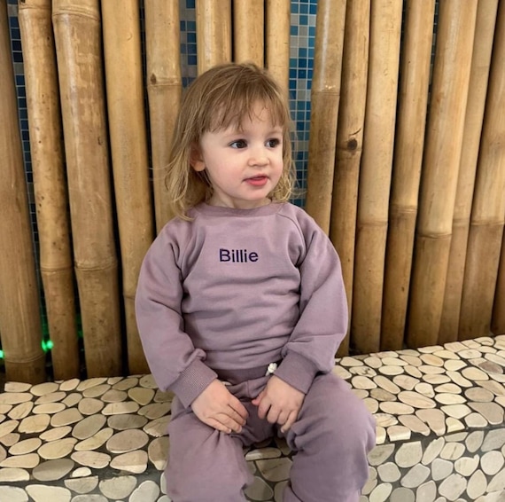 Personalized Kids Organic Cotton Tracksuit: Embroidered Baby