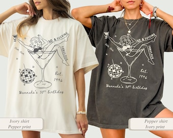 Custom Matching 30th Birthday Shirt Gift For Women, Dirty 30 Summer Birthday Party Shirts, Tini Beach birthday Tshirt, 30th 1996 Bday Tee