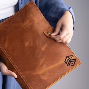 Organizador de cartera de cuero para ejecutivos, regalos de Navidad para él, portafolios personalizado, soporte para tableta, regalos corporativos personalizados
