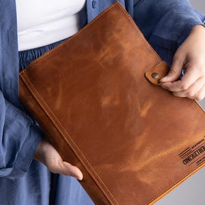 3rd year anniversary gift for her, Leather Portfolio for Men, 1st Year Anniversary Gift for Boyfriend, 10th Anniversary Gift for Him,
