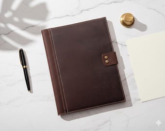 Personalized Leather Padfolio: Hard Cover Legal Pad & Corporate Gift