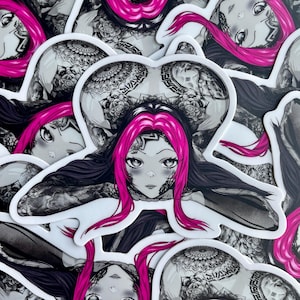 Rude Katana Tattoo Booty Die Cut Vinyl Sticker