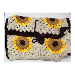 Sunflower Crochet Bible Sleeve, Book Cover, Ribbon Book Sleeve, Crochet Book Protector,2025 Gift for Graduates/Birthday/Anniversary