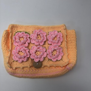 Pink Flower Crochet Bible Sleeve, Yellow Book Cover, Ribbon Book Sleeve,Book Protector,2025 Gift for Graduates/Birthday/Anniversary