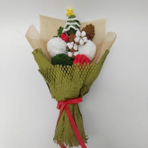 Crochet flowers bouquet handmade, Christmas bouquet, Cotton Bouquet,2025 Gift for Graduates/Birthday/Anniversary