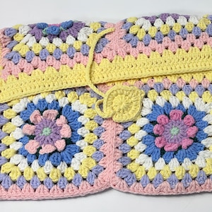 Yellow Crochet Bible Sleeve, Book Cover, Ribbon Book Sleeve, Crochet Book Protector,2025 Gift for Graduates/Birthday/Anniversary