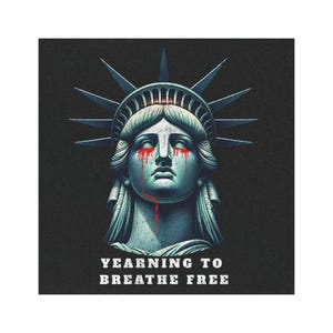 Anseio por respirar Ímã de carro grátis - FDT - Estátua da Liberdade - Apoie a democracia - Resistência liberal