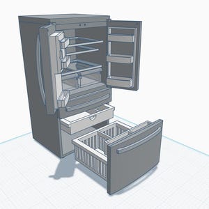 Miniature Fridge 1/12 scale