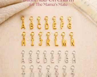 Personalized Baby Initial Charm for Mama’s Mate™ Breastfeeding Necklace | New Mom Gift | Nursing Necklace Add On | Push Present for Mom
