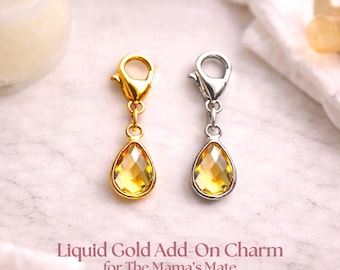 Liquid Gold Breastfeeding Charm for Mama’s Mate™ | Milk Drop Nursing Necklace Add On | Postpartum Keepsake | New Mom Gift