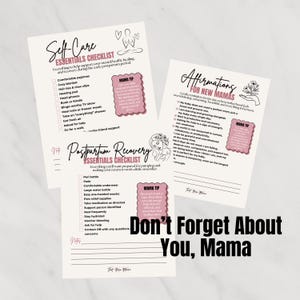 Digital New Mom Survival Checklist Bundle | Postpartum, Breastfeeding, Newborn Essentials & Diaper Bag Cheat Sheet | Printable PDF Download image 6