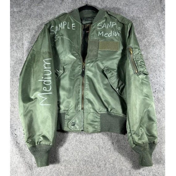Spiewak, Vintage Spiewak & Sons L-2 Flight Jacket Sample Sage Green Military Bomber M