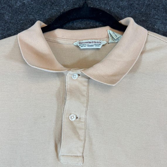 Abercrombie & Fitch, Vintage 80s Abercrombie & Fitch Mens Tan Cotton Pique Polo Shirt Large AF/1892