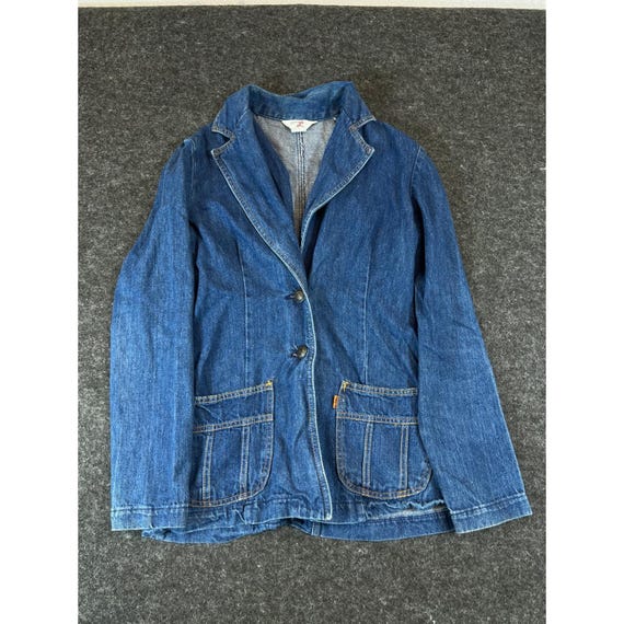 Vintage 70s Levis Orange Tab Denim Jacket Movin On Sport Coat Blazer Medium Wash