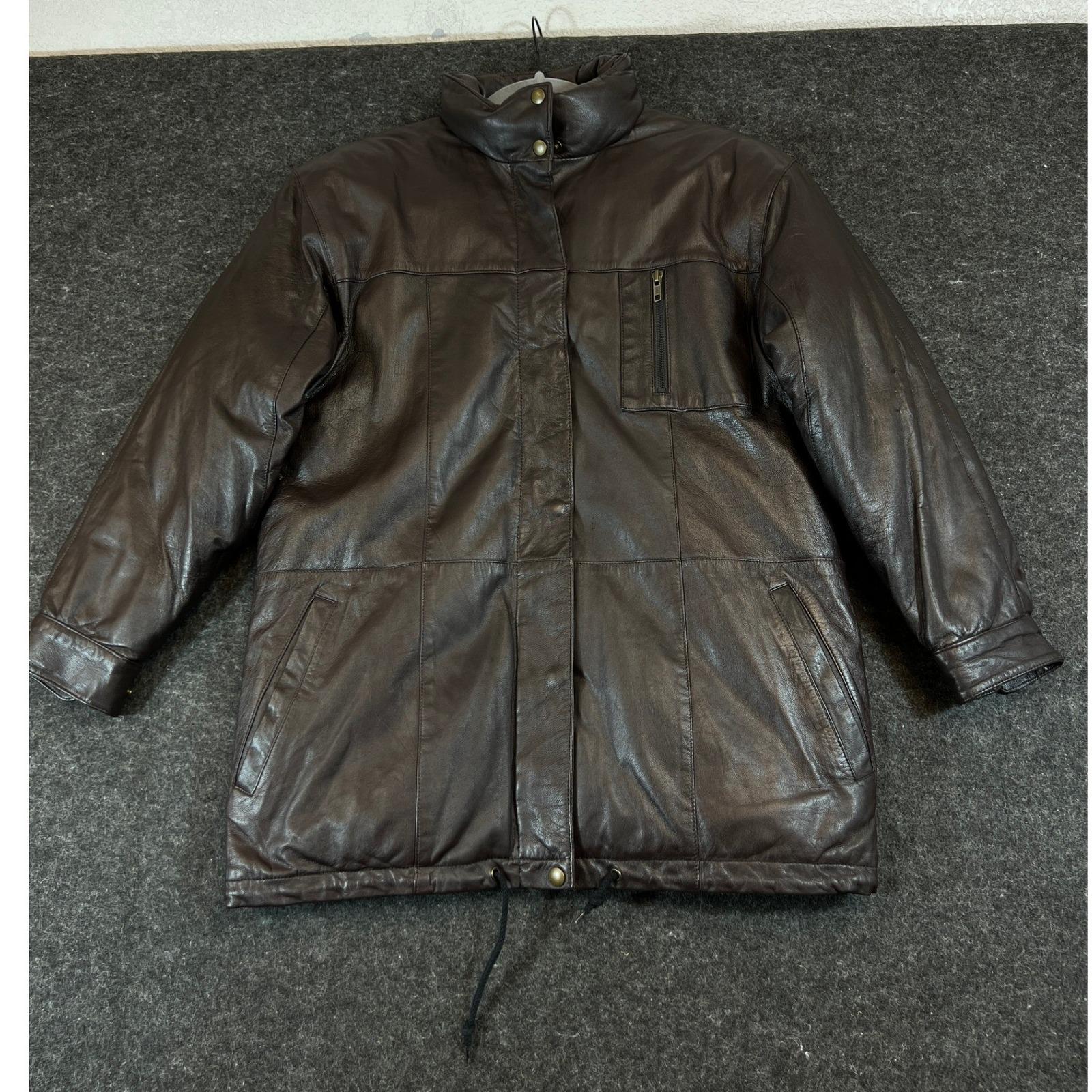 Eddie Bauer Leather Down Jacket - Etsy