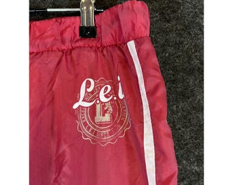 Vintage Lei Active Windbreaker Trainingsbroek Heren XL Rood Nylon Mesh Gevoerd Wandelen