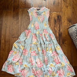 Vintage 90’s Betsey Johnson Floral Smocked Sun Dress
