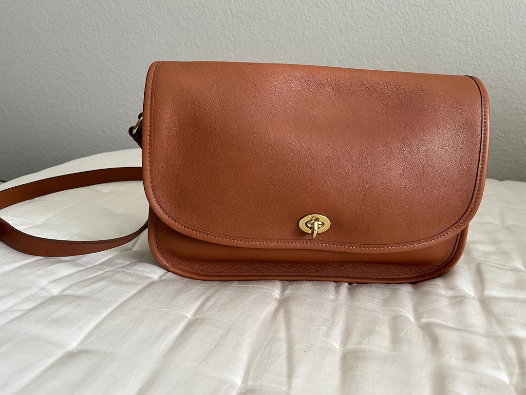 バッグ Vintage Coach City Bag DarkBrown Leather Coach Vintage City Bag - Etsy