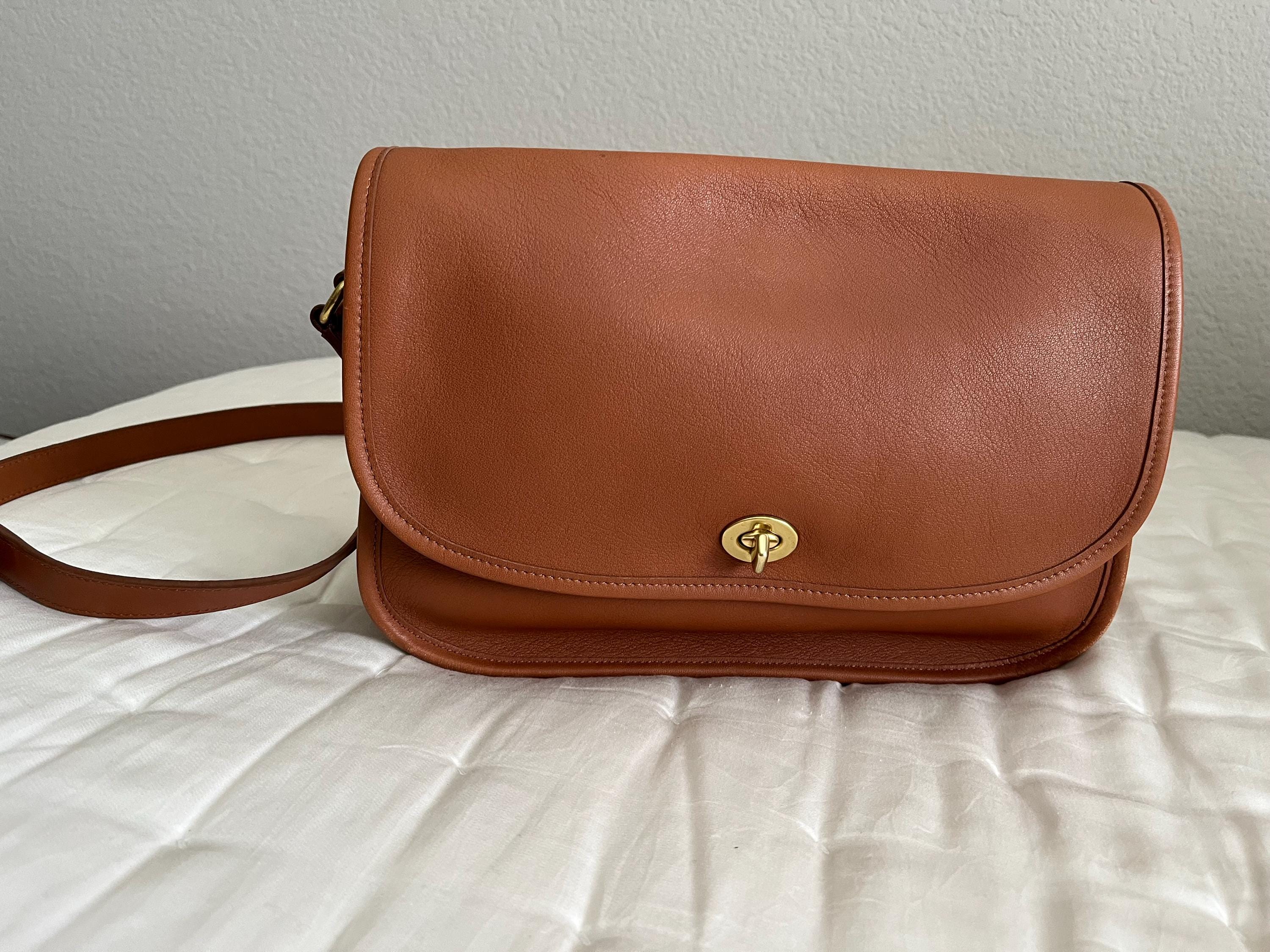 バッグ Vintage Coach City Bag DarkBrown Leather Coach Vintage City Bag - Etsy