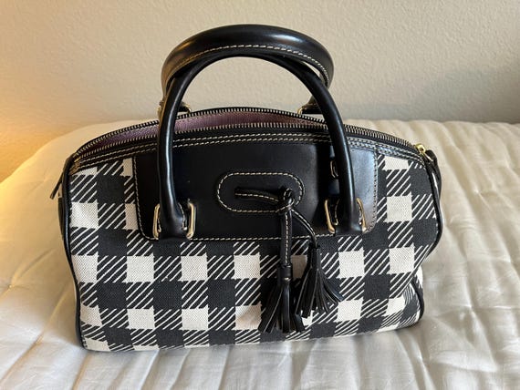 Vintage 2005 Dooney & Bourke Houndstooth Plaid Purse - Etsy