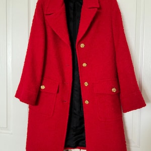 Vintage Red Wool Coat