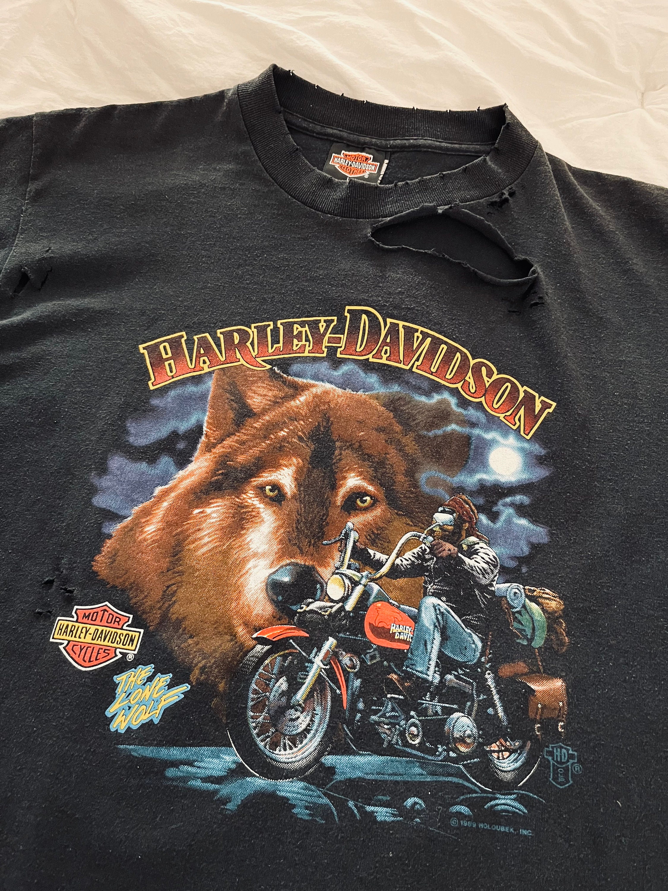 Vintage Harley Davidson the Lone Wolf Shirt - Etsy