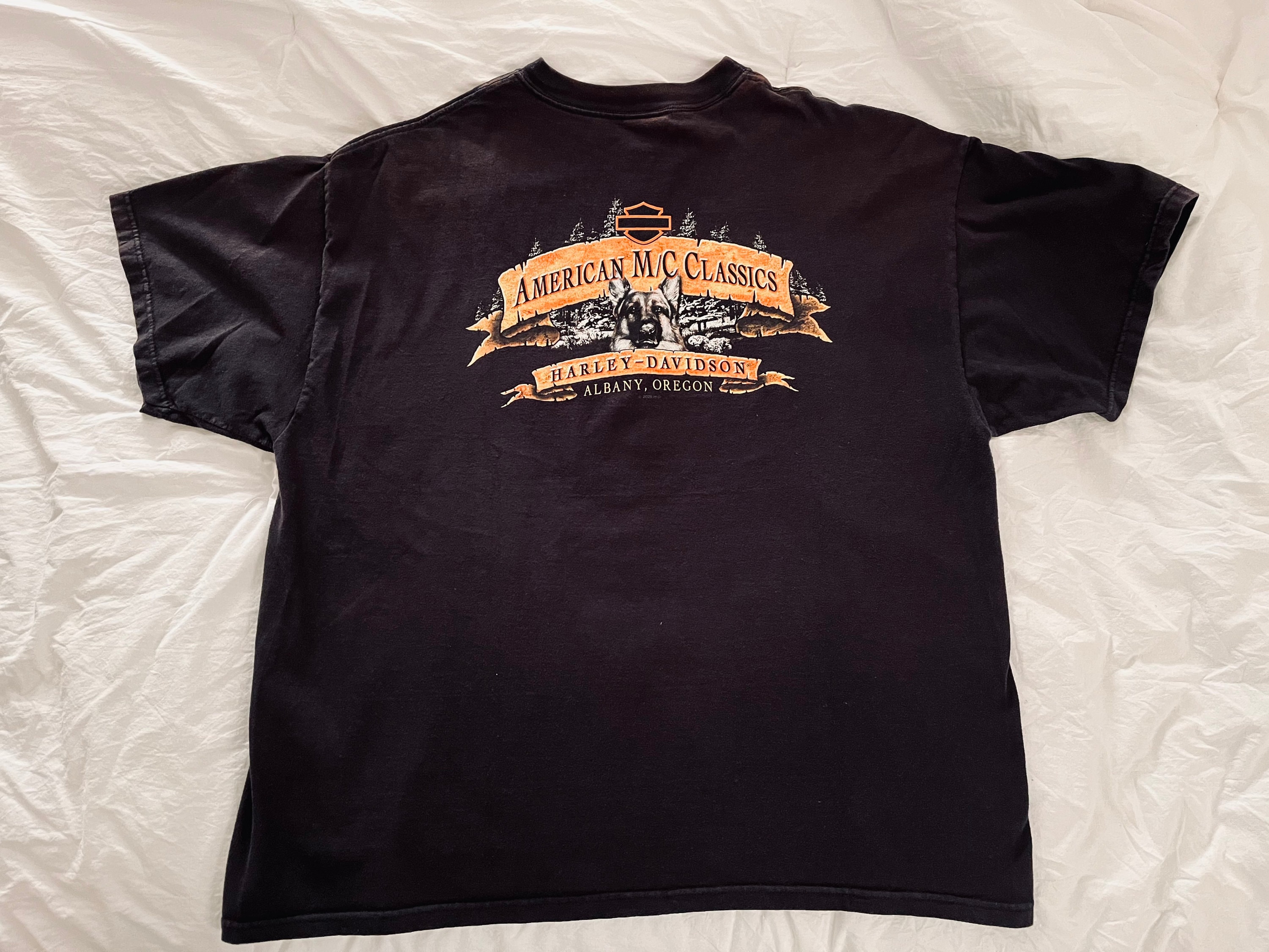 Vintage Harley Davidson German Shepard Albany, Oregon Shirt 2001