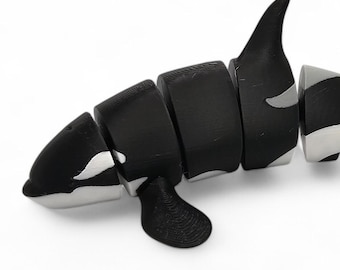 3D Printed Articulated Orca – Ocean-Inspired Flexi Toy!