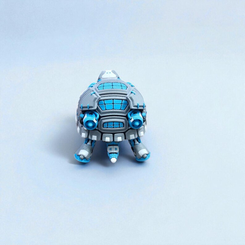 Mech Turtle Shell Robotic Turtle Toy 3D Printed – Articulated Mech Tortoise, Futuristic ...