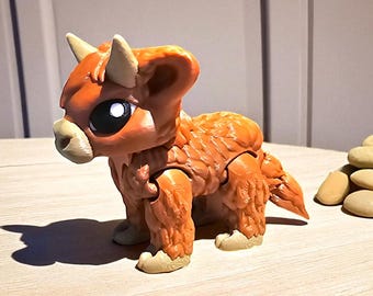 3D Printed Highland Cow – Cute Collectible Desk Buddy!