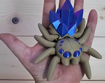Large 3D Printed Spiders – Mushroom, Donut, Crystal, Rose & More!