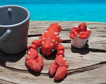 Lobster Fidget Toy in Pale – Fun and Poseable Ocean Creature Gift