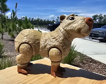 Capybara Articulated Toy 3D Printed – Flexi Animal Figurine (6")